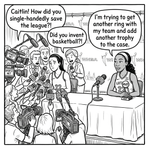 A'ja Wilson vs Caitlin Clark media coverage. 